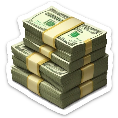stack of cash sticker