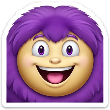 Grimace, the purple McDonald's character with a round body and happy expression sticker