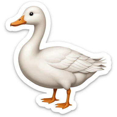 white big goose sticker