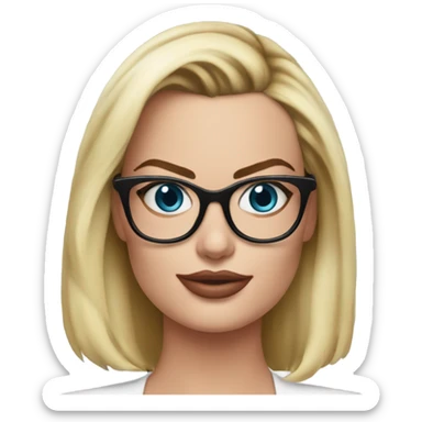 :Margot Robbie: glasses  sticker
