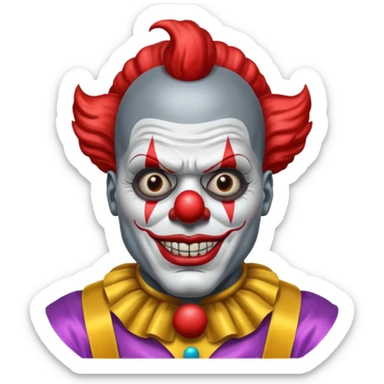 iron mike, the absurd clown ai clanker not unlike the terminator but funny and likeable sticker