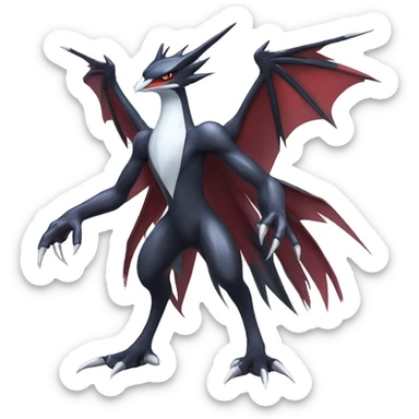 Edgy Cool Nargacuga-Noivern-Latias-Silvally-Pokémon Full Body sticker