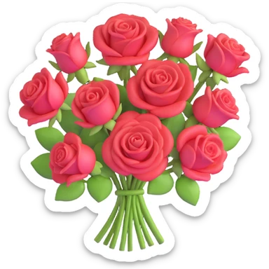 a bouquet of roses sticker