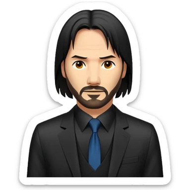 Masculinity John wick emoji 100x100 pixel sticker