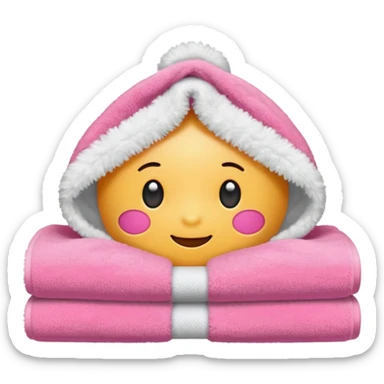 pink towel sticker