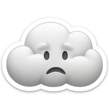 thinking cloud sticker