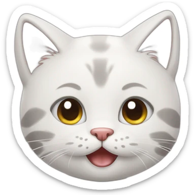 Cat cute smile sticker