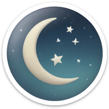Moon with letter SR sticker