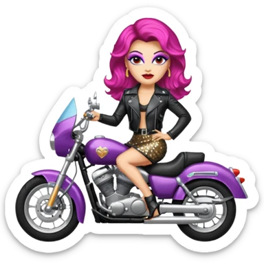 Drag queen on a motorcycle sticker