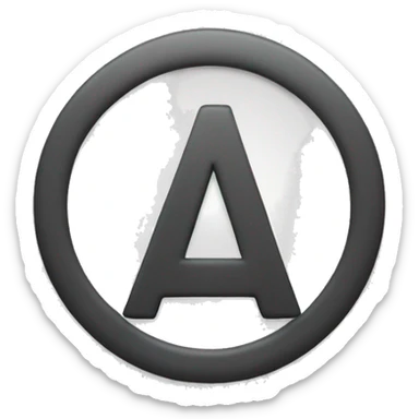 Letter A sticker