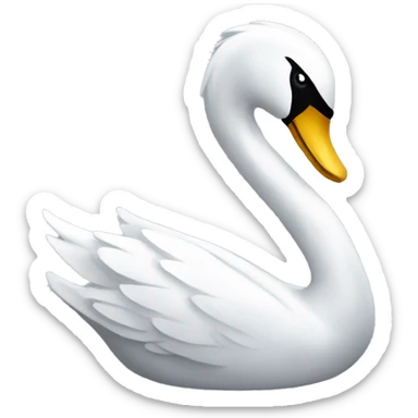 Swan cup sticker