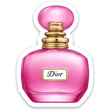 pink dior perfume bottle sticker