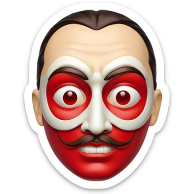 Money Heist, Dali mask, realistic sticker