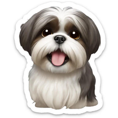 happy shih tzu  sticker
