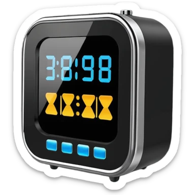 alarm clock phone with different times sticker