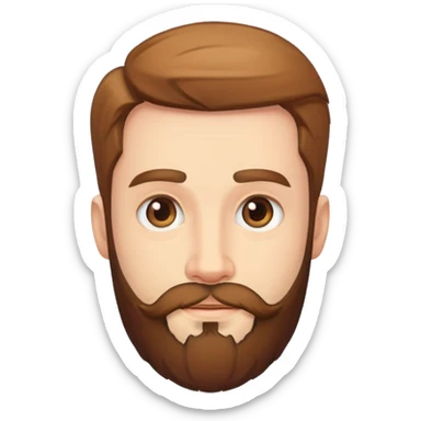 realistic male portrait with beard sticker