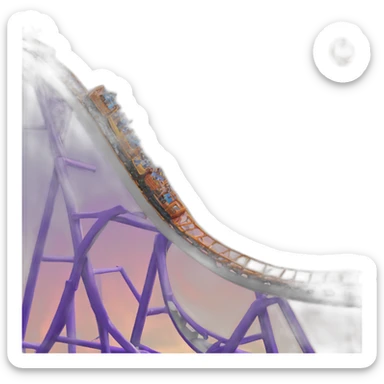 Roller coaster with background of a calendar showing 29th October sticker