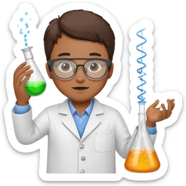 Someone doing science  sticker