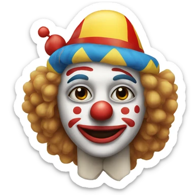 Clown with a Ukrainian  sticker