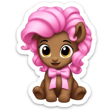 baby ponk bow sticker