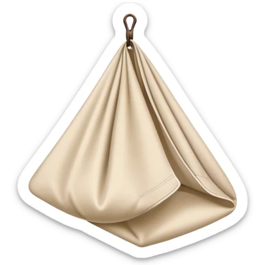 A simple piece of fabric, soft and smooth, folded or hanging, symbolizing versatility and everyday use sticker