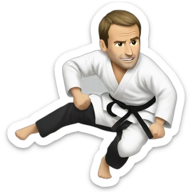 Emmanuel Macron judo sticker