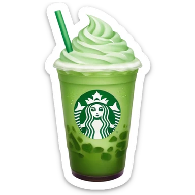 Starbucks Iced Matcha With Purple Cold Foam sticker