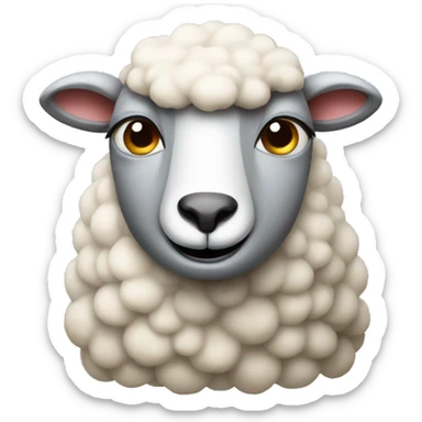 a sheep doing a very sly expression  sticker