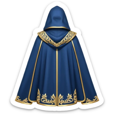 Zauberer reiseumhang von hinten sticker