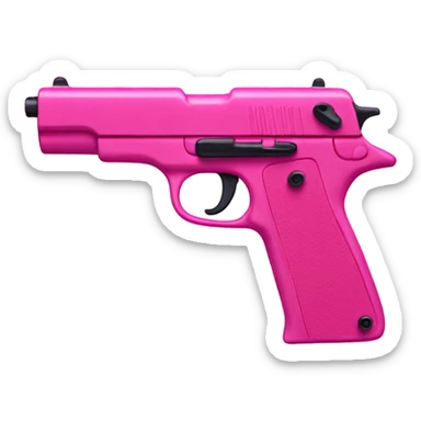 Pink gun sticker