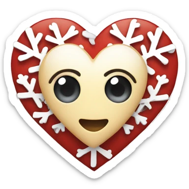 Heart whit snowflake  sticker