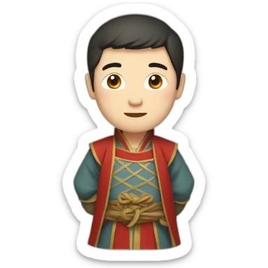 a guy from medieval china in a nice outfit sticker