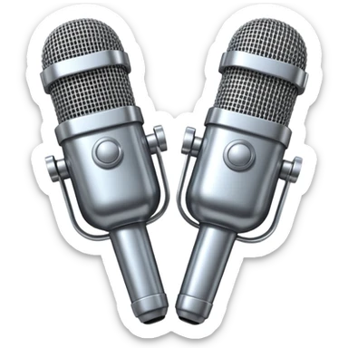 Singing microphones  sticker