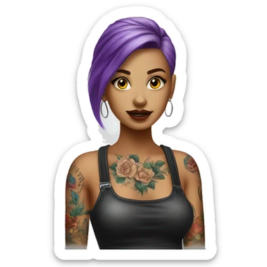 Tattoo artist girl sticker