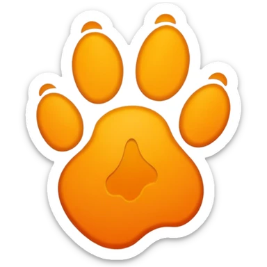 paw print in ff87b7 color sticker