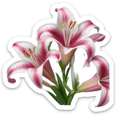 Stargazer lily sticker