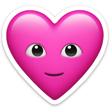 hot pink heart  sticker