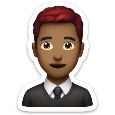 Dark red kiss sticker