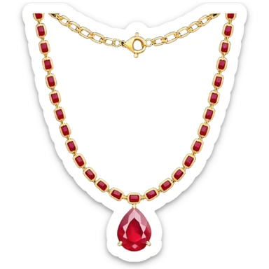 ruby necklace sticker