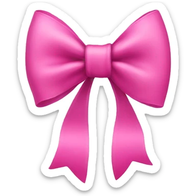 Pink bow sticker