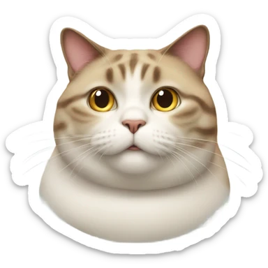 Overly obese cat sticker