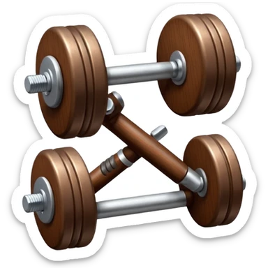 Dumbbell pressure level on a bebch sticker