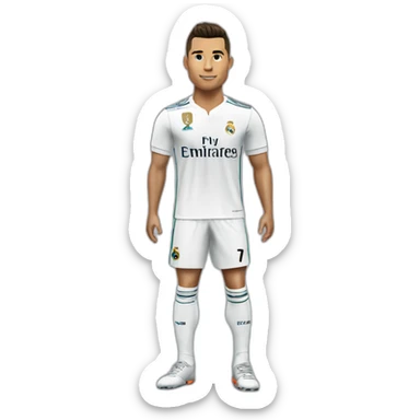 Cr7 full body on Real Madrid shirt sticker