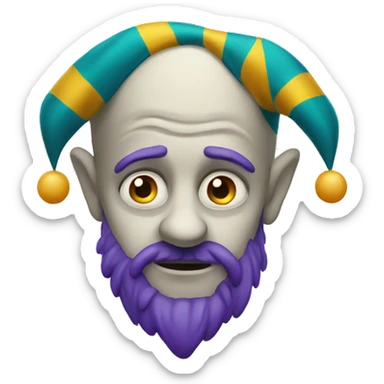 sad jester sticker