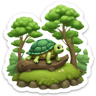 turtle wisdom in the woods sticker