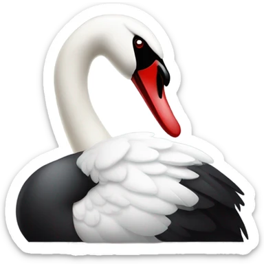 Cisne negro con rojo y algo vibes a vampiro  sticker