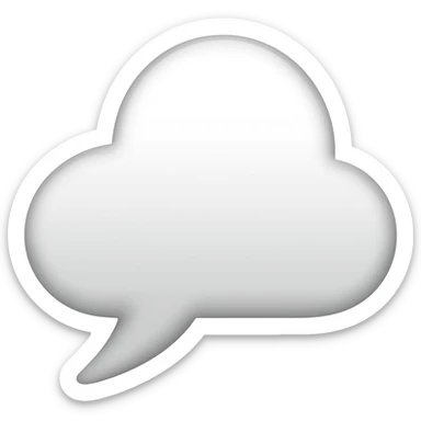 white cloud chat bubble sticker