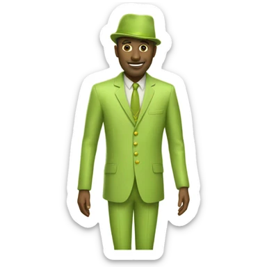 Man in a pistachio costume sticker