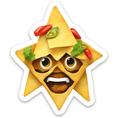 nachos on a white plate sticker