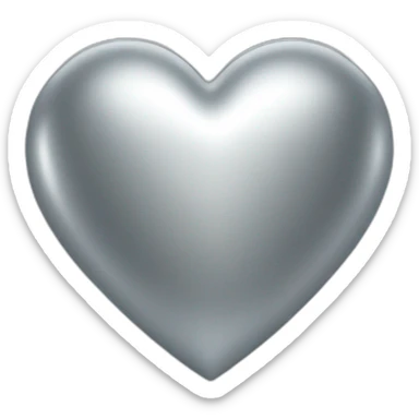 Silver heart sticker